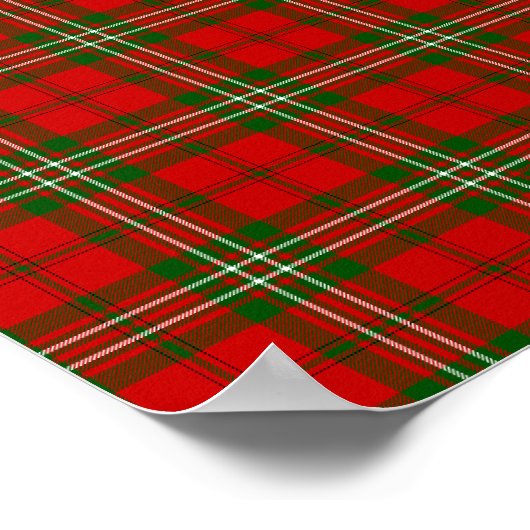 Clan Scott Crest Badge & Tartan Poster (Hoek)