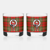 Clan Scott Crest Badge & Tartan  Whisky Glas (Voorkant)