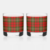 Clan Scott Crest Badge & Tartan  Whisky Glas (Achterkant)