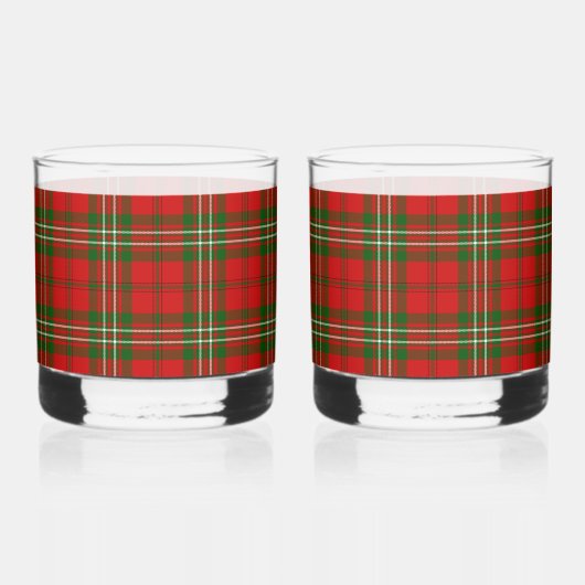 Clan Scott Crest Badge & Tartan  Whisky Glas (Achterkant)