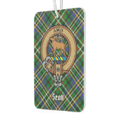 Clan Scott Crest over Green Tartan Air Freshener Luchtverfrisser (Links)