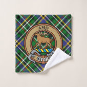 Clan Scott Crest over Green Tartan Bad Handdoek (Wasdoekje)