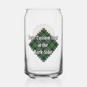 Clan Scott Crest over Green Tartan Blikvorm Glas (Achterkant)