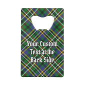 Clan Scott Crest over Green Tartan Creditkaart Flessenopener (Achterkant)