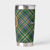 Clan Scott Crest over Green Tartan Geïsoleerde Drinkbeker (Links)