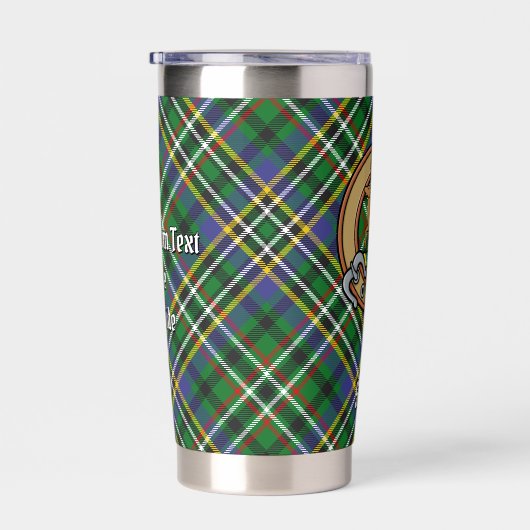 Clan Scott Crest over Green Tartan Geïsoleerde Drinkbeker (Rechts)