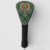 Clan Scott Crest over Green Tartan Golf Head Hoesj Golfheadcover (Voorkant)