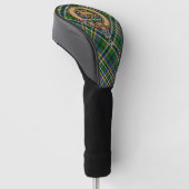 Clan Scott Crest over Green Tartan Golf Head Hoesj Golfheadcover (Schuin)