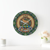 Clan Scott Crest over Green Tartan Grote Klok (Huis)