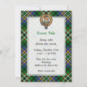 Clan Scott Crest over Green Tartan Kaart (Voorkant)