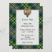 Clan Scott Crest over Green Tartan Kaart (Voorkant / Achterkant)