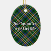 Clan Scott Crest over Green Tartan Keramisch Ornament (Achterkant)