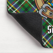 Clan Scott Crest over Green Tartan Muismat (Hoek)