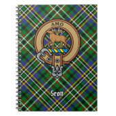 Clan Scott Crest over Green Tartan Notitieboek (Voorkant)