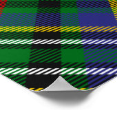 Clan Scott Crest over Green Tartan Poster (Hoek)
