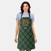 Clan Scott Crest over Green Tartan Schort (Gedragen)