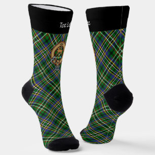 Clan Scott Crest over Green Tartan Socks Sokken