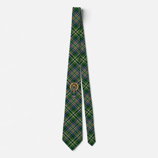 Clan Scott Crest over Green Tartan Stropdas (Voorkant)