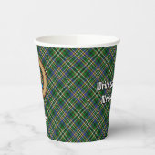 Clan Scott Crest over het groenboek van Tartan Papieren Bekers (Links)