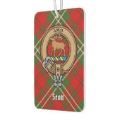Clan Scott Crest over Red Tartan Air Freshener Luchtverfrisser (Links)
