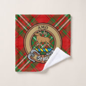 Clan Scott Crest over Red Tartan Bad Handdoek (Wasdoekje)