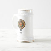 Clan Scott Crest over Red Tartan Beer Stein Bierpul (Voorkant links)