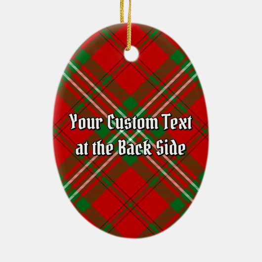 Clan Scott Crest over Red Tartan Ceramic Ornament (Achterkant)