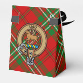 Clan Scott Crest over Red Tartan Favor Box Bedankdoosjes (Achterkant)
