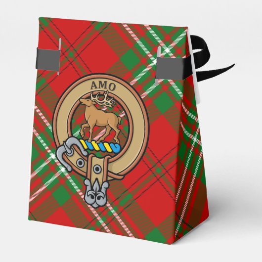 Clan Scott Crest over Red Tartan Favor Box Bedankdoosjes (Achterkant)