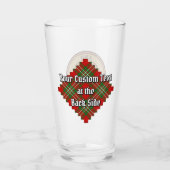 Clan Scott Crest over Red Tartan Glas (Achterkant)