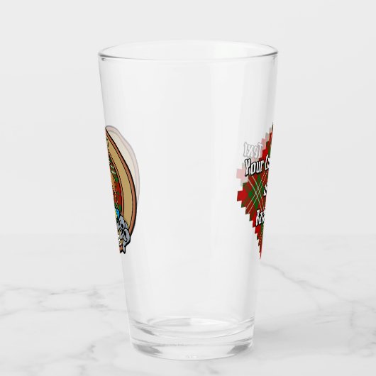 Clan Scott Crest over Red Tartan Glas (Links)