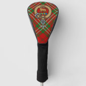 Clan Scott Crest over Red Tartan Golf Head Hoesje Golfheadcover (Voorkant)