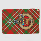 Clan Scott Crest over Red Tartan Golf Towel Golfhanddoek (Horizontaal)