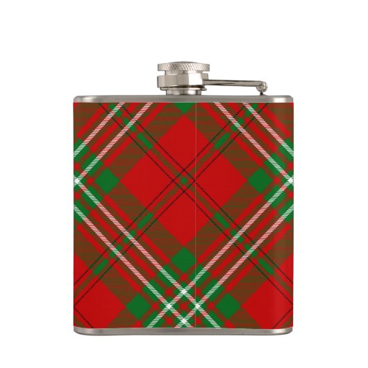 Clan Scott Crest over Red Tartan Heupfles (Achterkant)