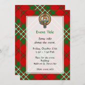 Clan Scott Crest over Red Tartan Kaart (Voorkant / Achterkant)