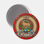 Clan Scott Crest over Red Tartan Magneet (Voorkant / Achterkant)
