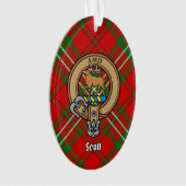Clan Scott Crest over Red Tartan Ornament (voorkant)