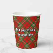 Clan Scott Crest over Red Tartan Paper Cups Papieren Bekers (Achterkant)