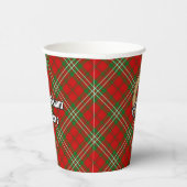 Clan Scott Crest over Red Tartan Paper Cups Papieren Bekers (Rechts)