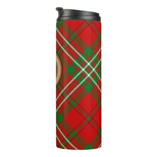 Clan Scott Crest over Red Tartan Thermosbeker (Geroteerd rechts)