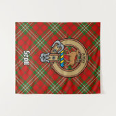Clan Scott Crest over Red Tartan Wandkleed (Voorkant (horizontaal))