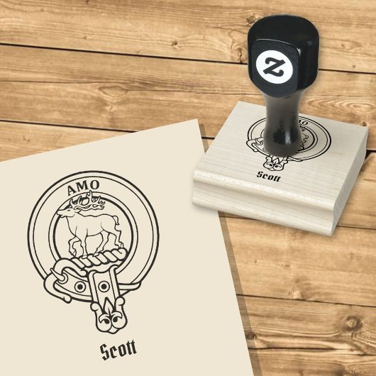 Clan Scott Crest Rubberen Stempel