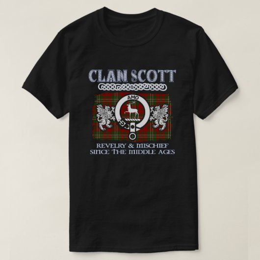 Clan Scott crest Schotse clans Schotse achternaam T-shirt (Design voorkant)