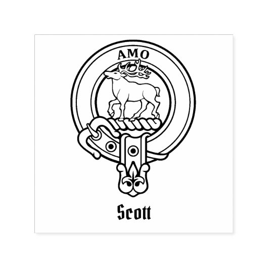 Clan Scott Crest Self-Inking Stamp Zelfinktende Stempel (Design)