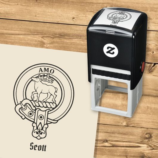 Clan Scott Crest Self-Inking Stamp Zelfinktende Stempel