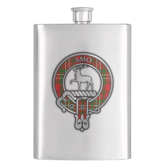 Clan Scott Crest & Tartan Flask Flacon (Voorkant)