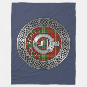 Clan Scott Crest & Tartan Knot Fleece Deken (Voorkant)