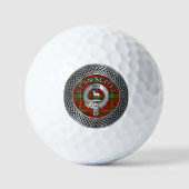 Clan Scott Crest & Tartan Knot Golfballen (Voorkant)