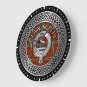 Clan Scott Crest & Tartan Knot Grote Klok (Hoek)