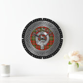 Clan Scott Crest & Tartan Knot Large Clock Grote Klok (Huis)